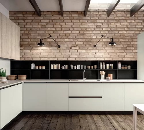 cucine moderno ad angolo bianca