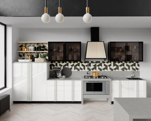 cucina piccola bianca