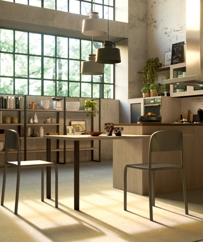 Cucina classica con penisola