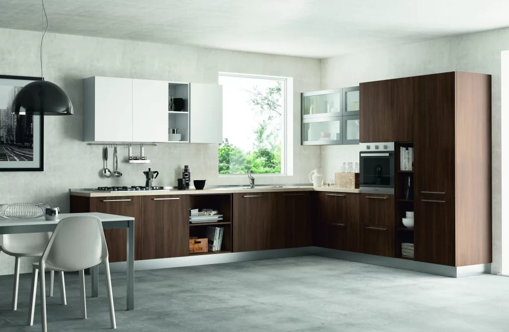 Cucina ad angolo piccola su misura